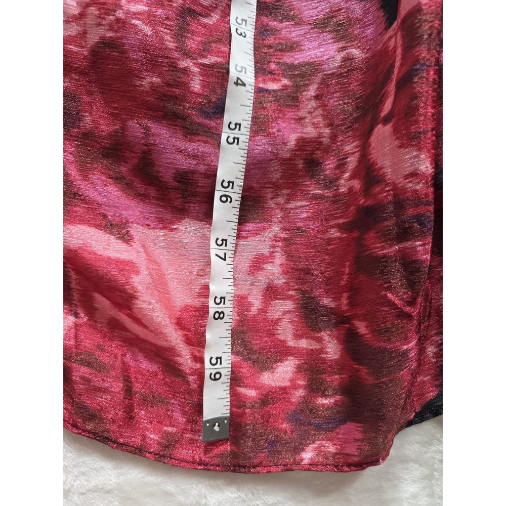 Tahari Floral Maxi Dress Size 14 NWT Pink Shimmer Belted MSRP $208 - Picture 10 of 10